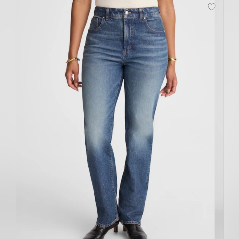Madewell Curvy Longline Straight Jeans W31 NWT High Rise Greendale Wash Classic